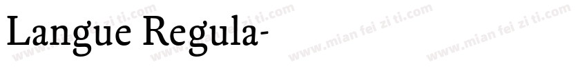 Langue Regula字体转换